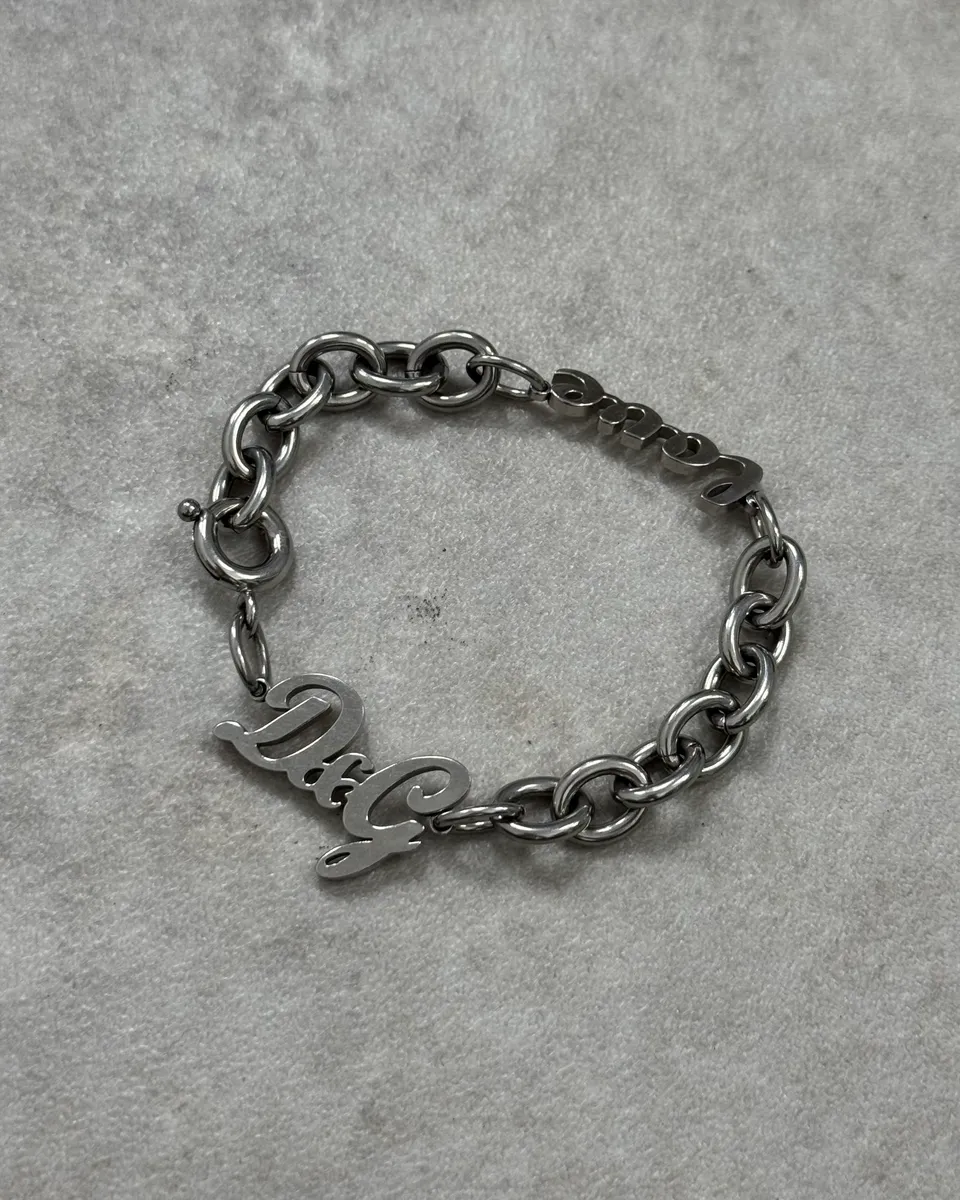 Dolce & Gabbana Stainless Steel Logo Chain Bracelet