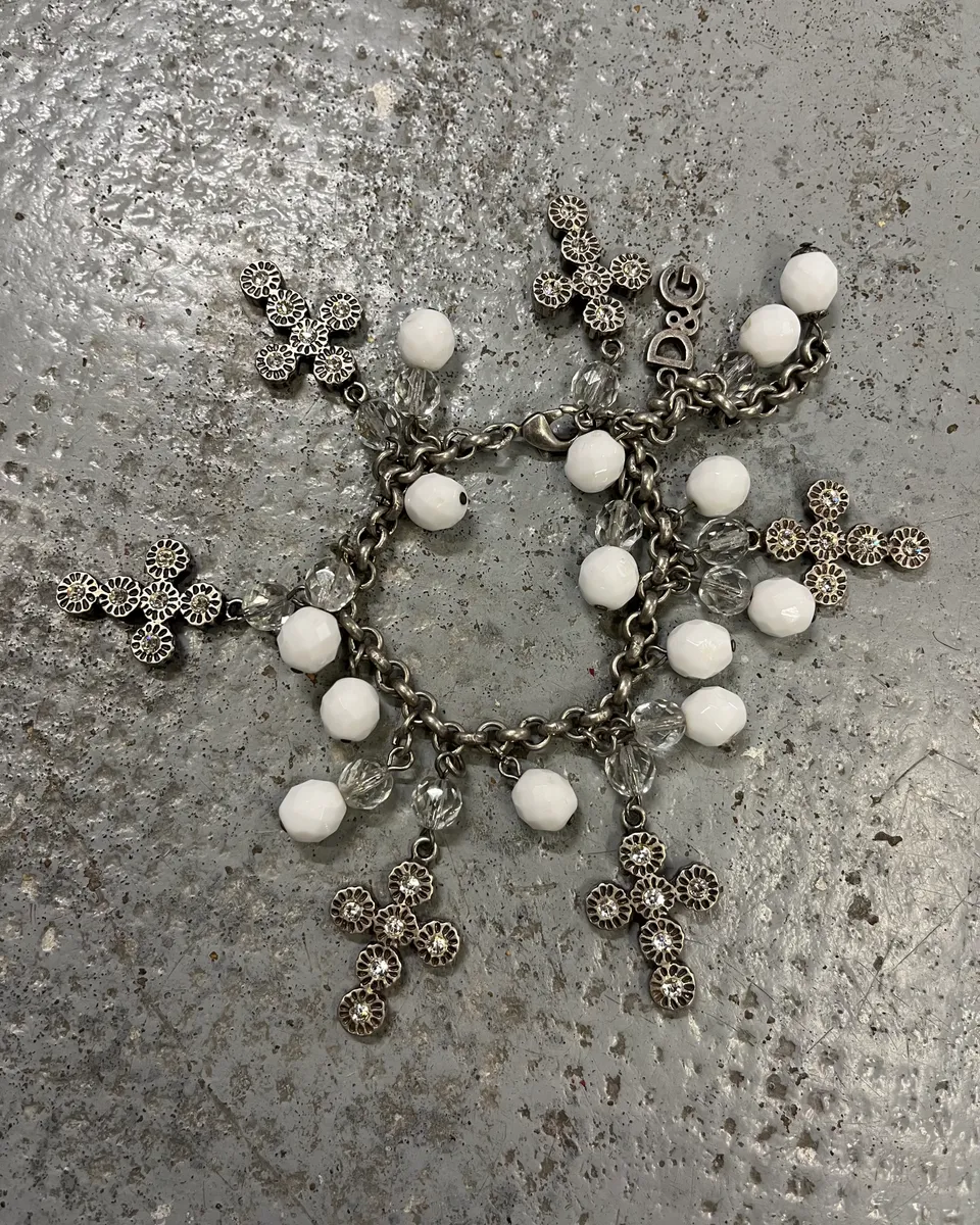 Dolce & Gabbana Stainless Still Cross Charm Bracelet - Image 2