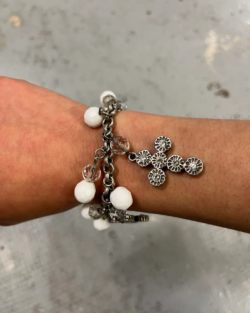 Dolce & Gabbana Stainless Still Cross Charm Bracelet - Image 3