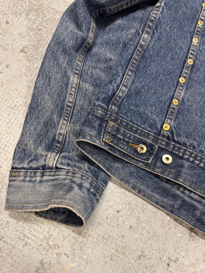 2000s Dolce & Gabbana Studded Faded Denim Jacket - Image 8