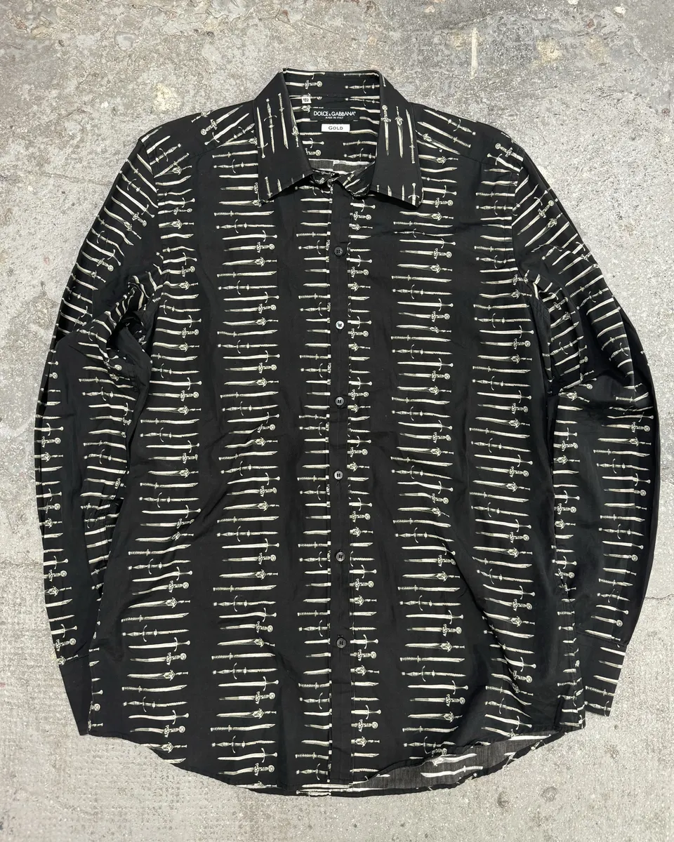 Dolce & Gabbana Swords Black & White Shirt