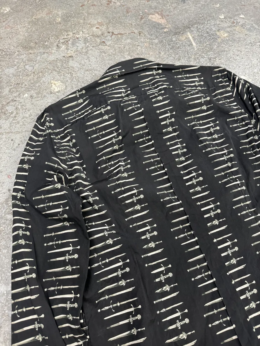Dolce & Gabbana Swords Black & White Shirt - Image 3