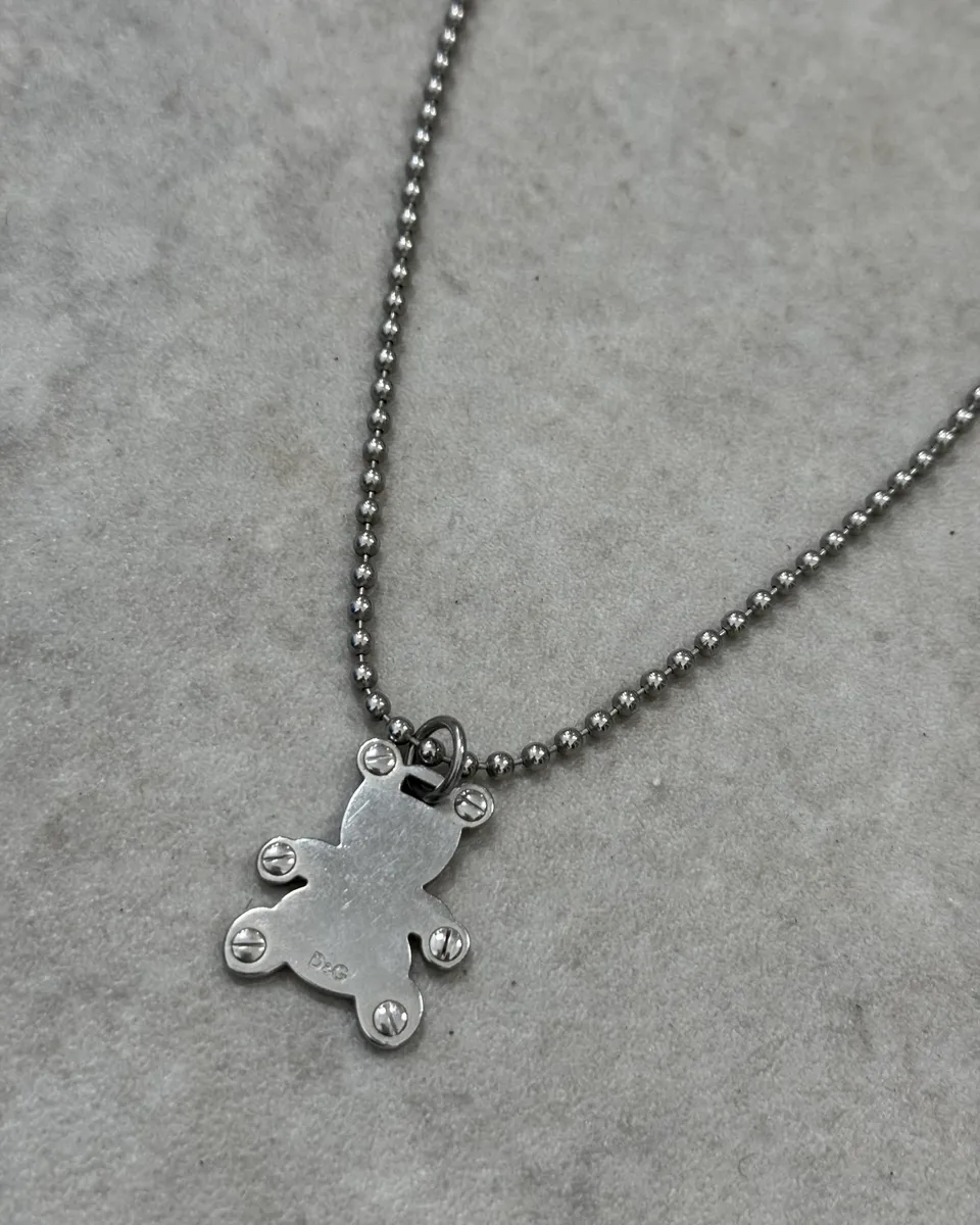 Dolce & Gabbana Teddy Bear Silver Necklace - Image 3