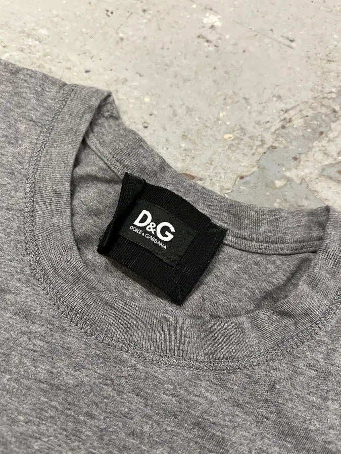 Dolce & Gabbana Trompe L’Oeil Corset Grey Tee-Shirt - Image 2