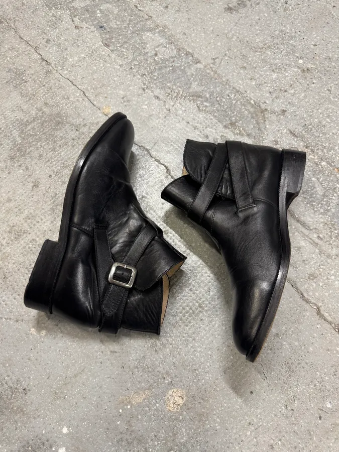 Dolce Vintage Black Leather Boots - Image 2