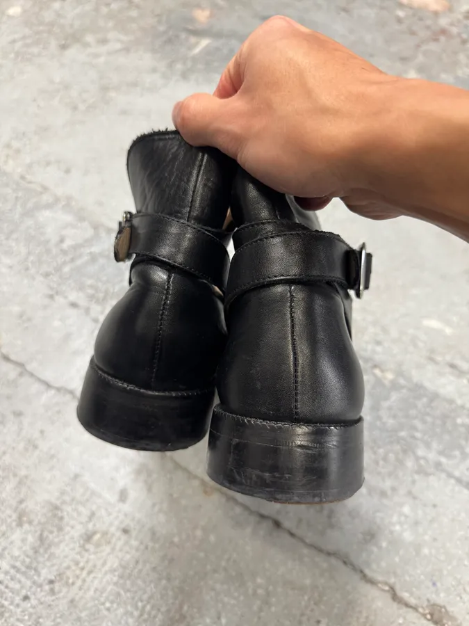 Dolce Vintage Black Leather Boots - Image 5
