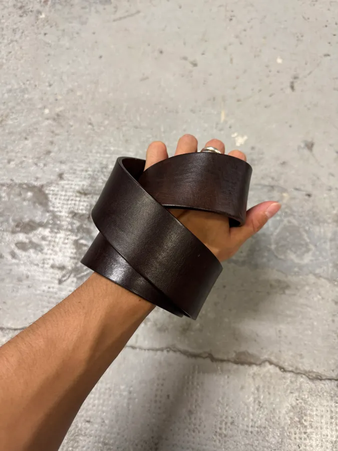 Dries Van Noten Antique Sword Buckle Leather Belt - Image 7