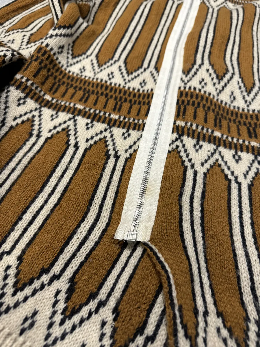 Dries Van Noten Asymmetrical Wool Brown Sweater - Image 6