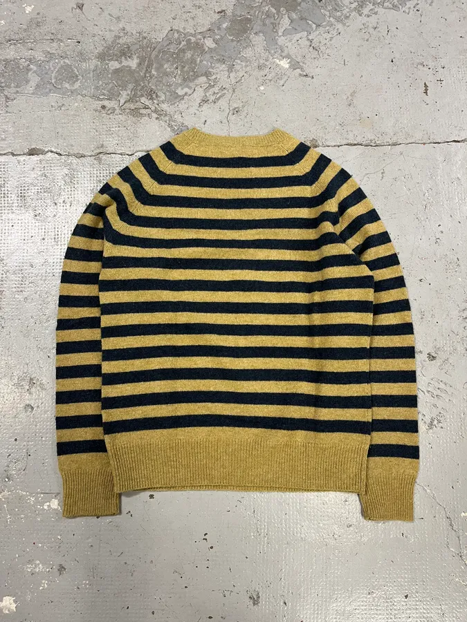 Dries Van Noten Beige & Black Striped Wool Sweater - Image 7