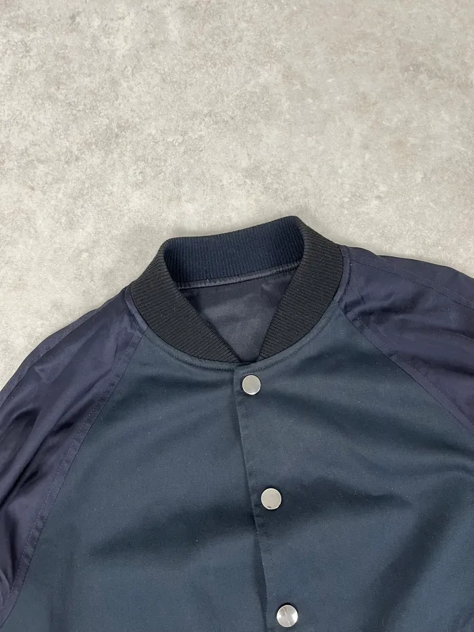 Dries Van Noten Beige & Navy Reversible Bomber Jacket - Image 11