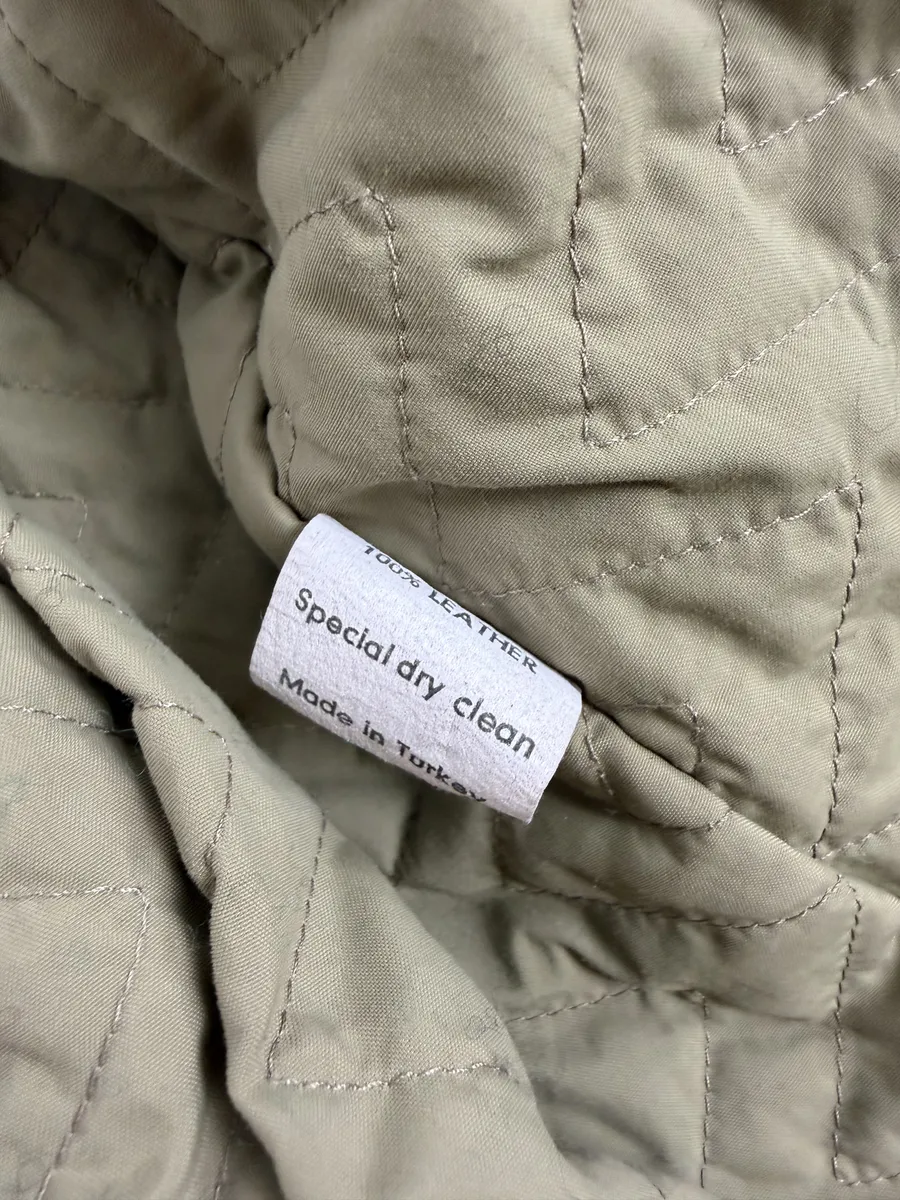 Dries Van Noten Beige Premium Leather Jacket - Image 8