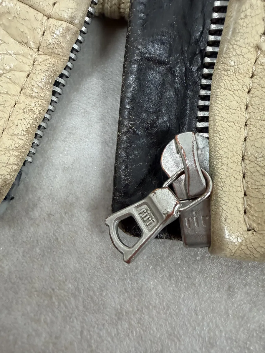 Dries Van Noten Beige Premium Leather Jacket - Image 9