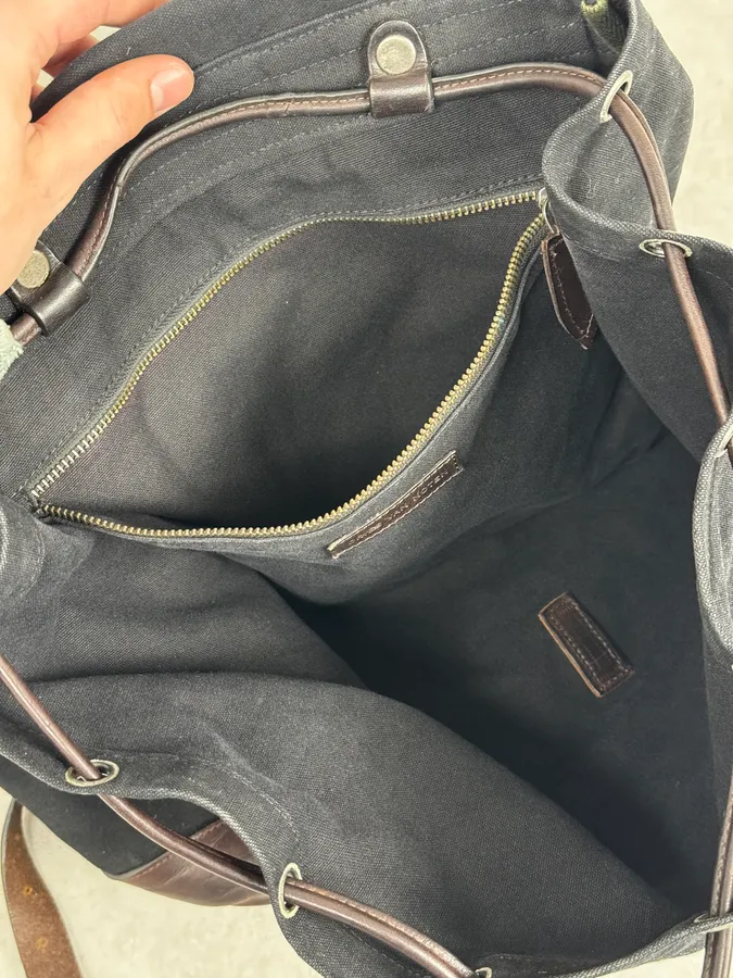 Dries Van Noten Black & Brown Leather Backpack - Image 11