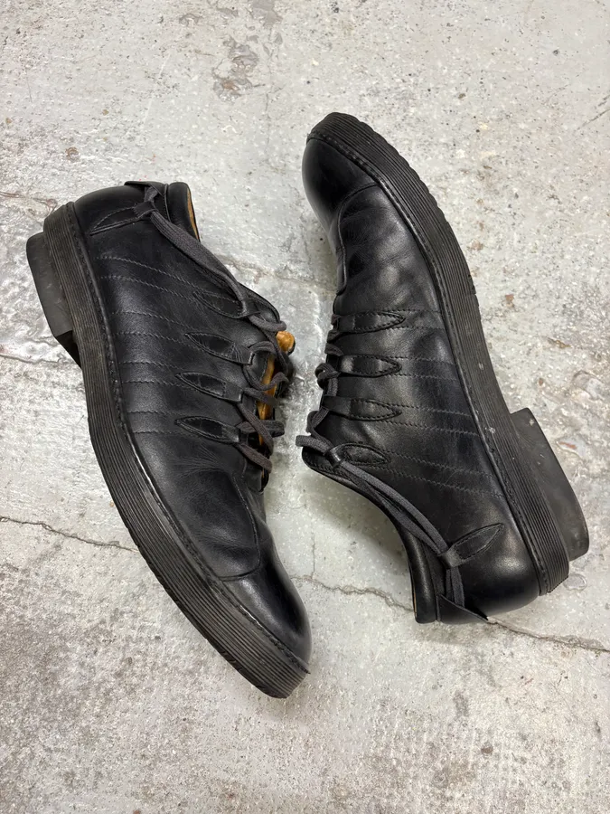 Dries Van Noten Black Leather Sneakers - Image 6