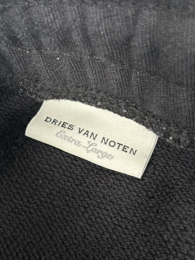 Dries Van Noten Black Minimal Straight Wide-Leg Sweatpants - Image 11