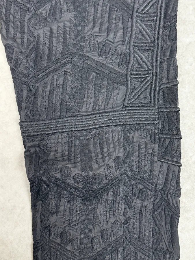 Dries Van Noten Black Relief Abstract Pants - Image 9