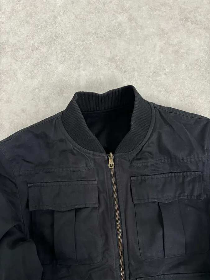 Dries Van Noten Black Reversible Tactical Bomber Jacket - Image 6