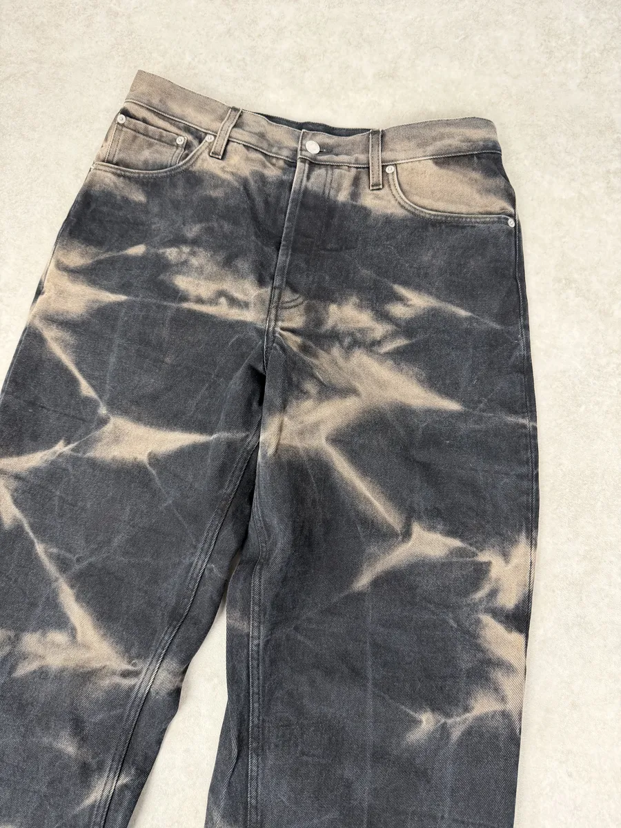 Dries Van Noten Black Tye Dye Effect Denim Jeans - Image 11