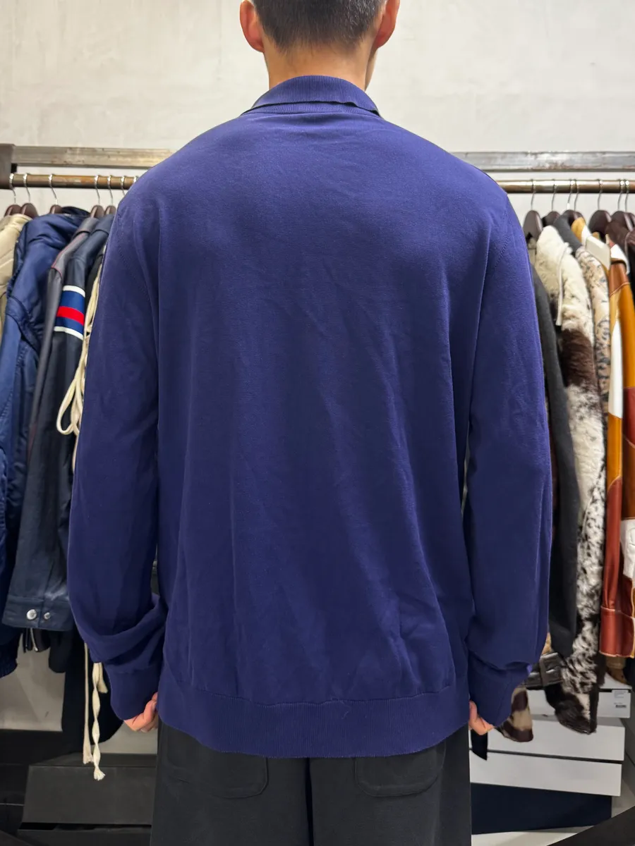 Dries Van Noten Blue Minimalist Cardigan - Image 3