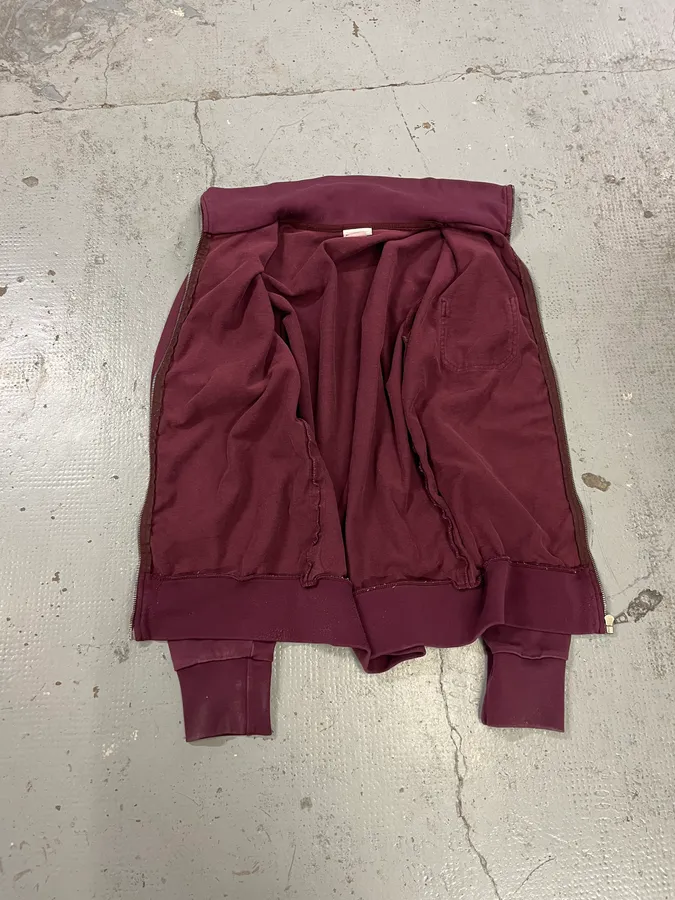 Dries Van Noten Bordeaux Zip-up Sweater - Image 9