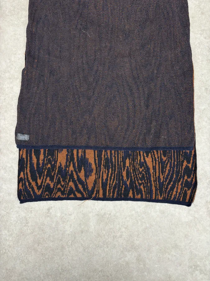 Dries Van Noten Brown Knit Scarf Faux Fur Leopard Collar - Image 9
