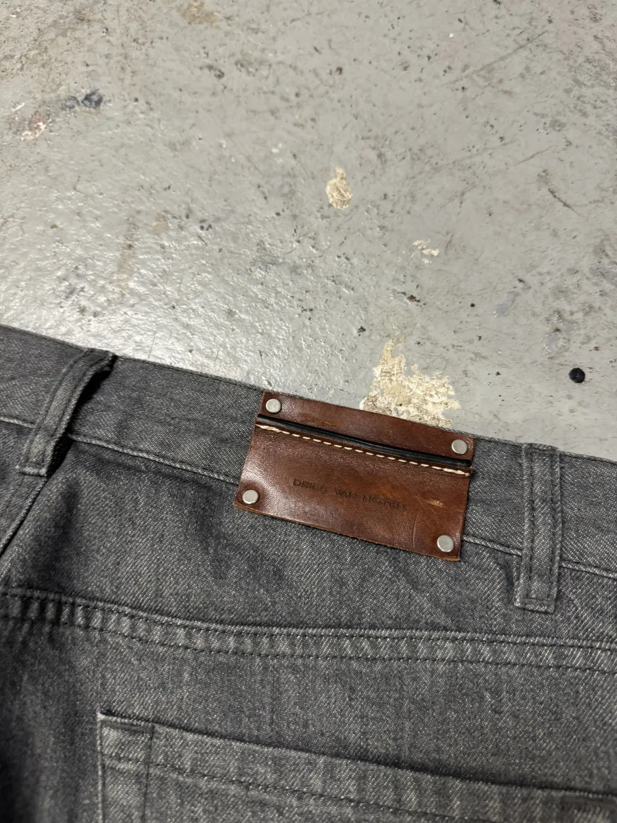 Dries Van Noten Brut Denim Grey Front Carpenter Jeans - Image 12
