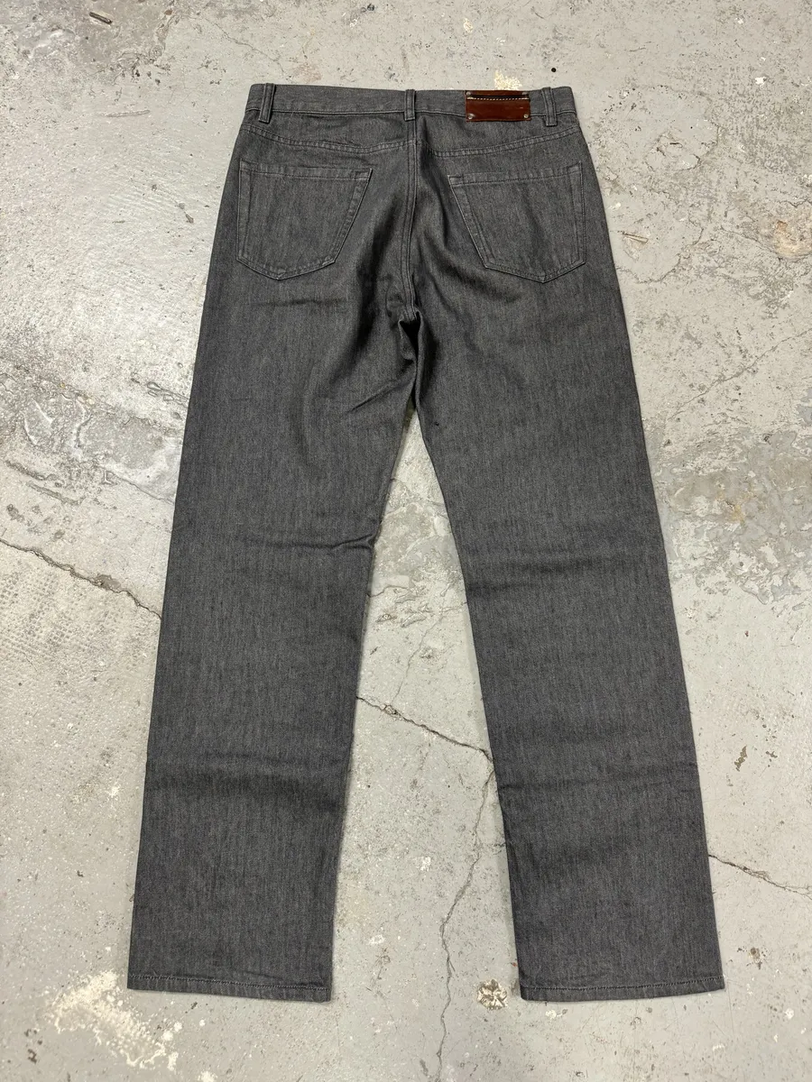 Dries Van Noten Brut Denim Grey Front Carpenter Jeans - Image 4