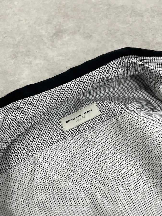 Dries Van Noten Checkered Black & White Shirt - Image 9