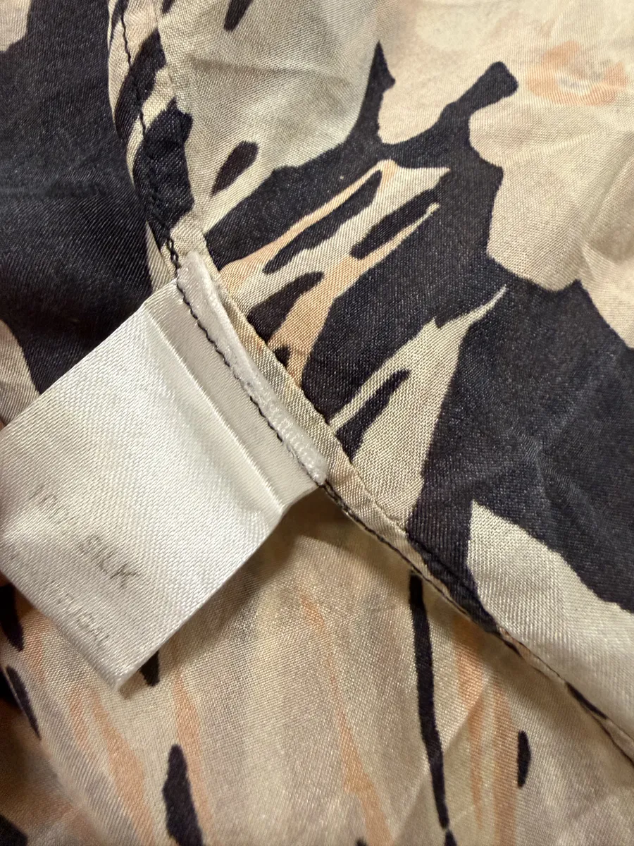 Dries Van Noten Floral Beige & Black Silk Shirt - Image 11