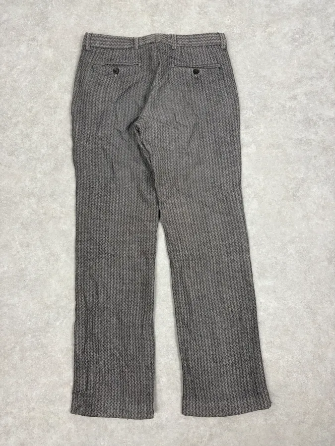 Dries Van Noten Grey Classy Wool Mozaic Pants - Image 7