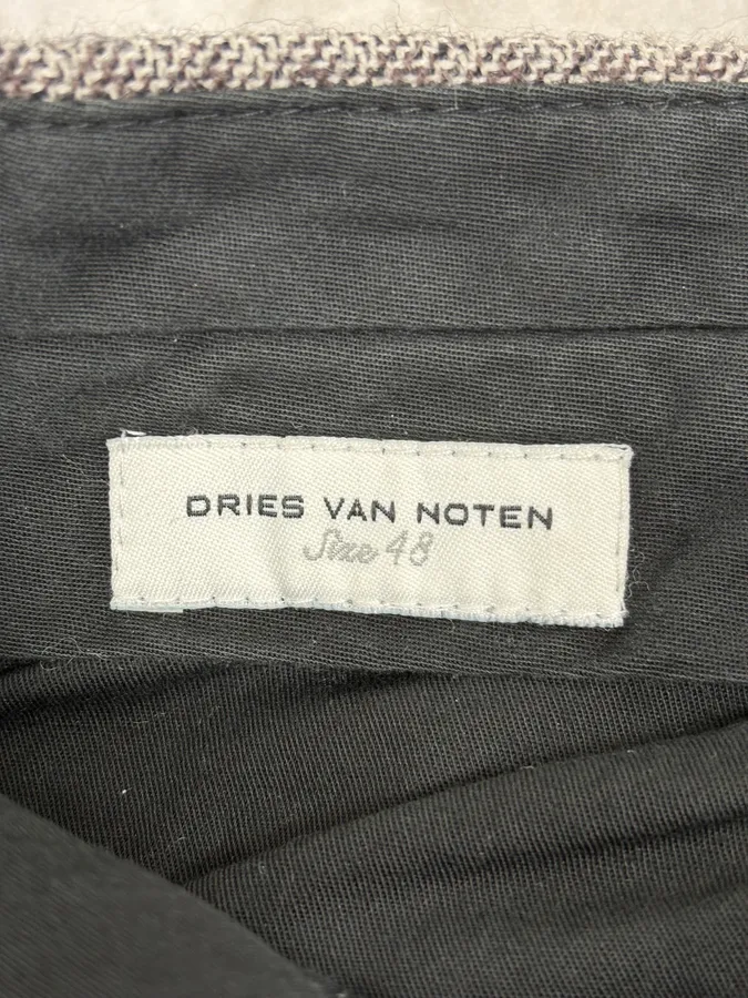 Dries Van Noten Grey Classy Wool Mozaic Pants - Image 9