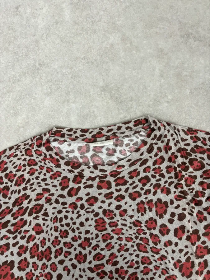 Dries Van Noten Grey Leopard Print Spotted T-Shirt - Image 4