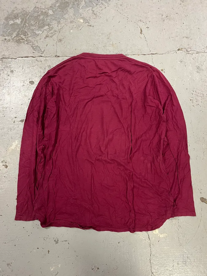 Dries Van Noten Large Bordeaux Eagle V Neck Longsleeves - Image 6