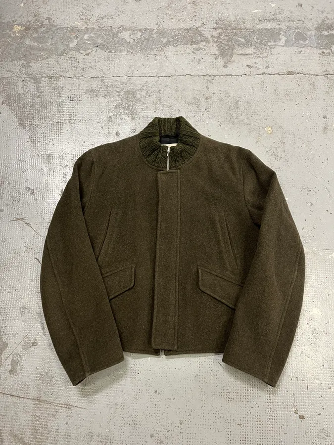 Dries Van Noten Military Green Wool Jacket - Image 4