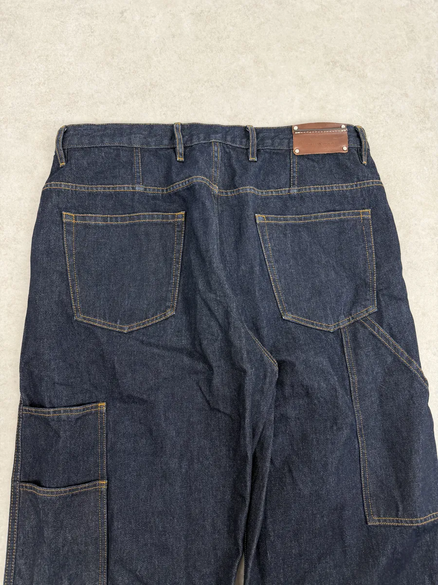 Dries Van Noten Navy Brut Denim Carpenter Jeans - Image 8