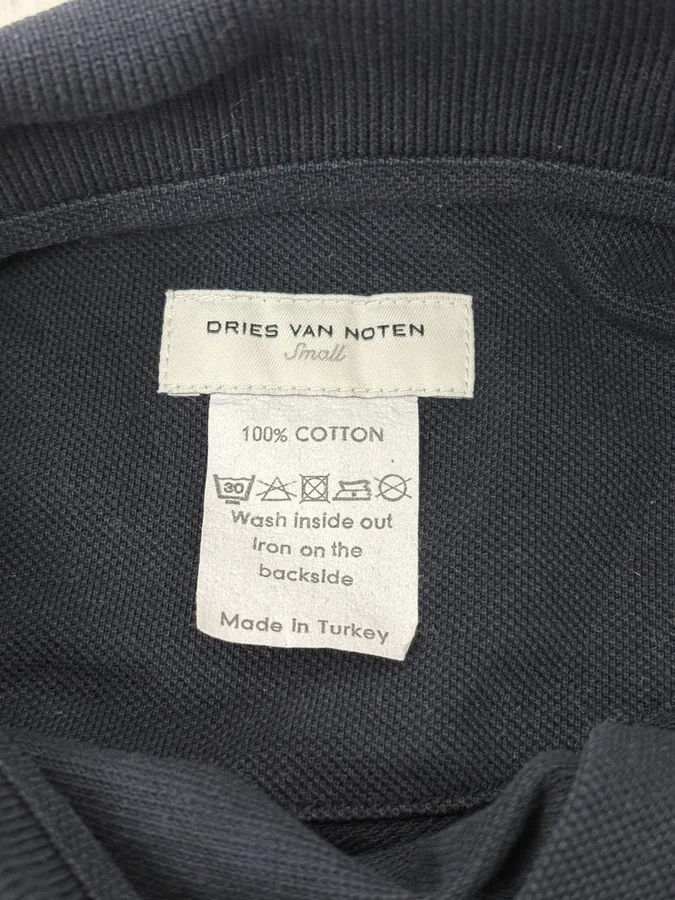 Dries Van Noten Navy Polo Shirt - Image 5