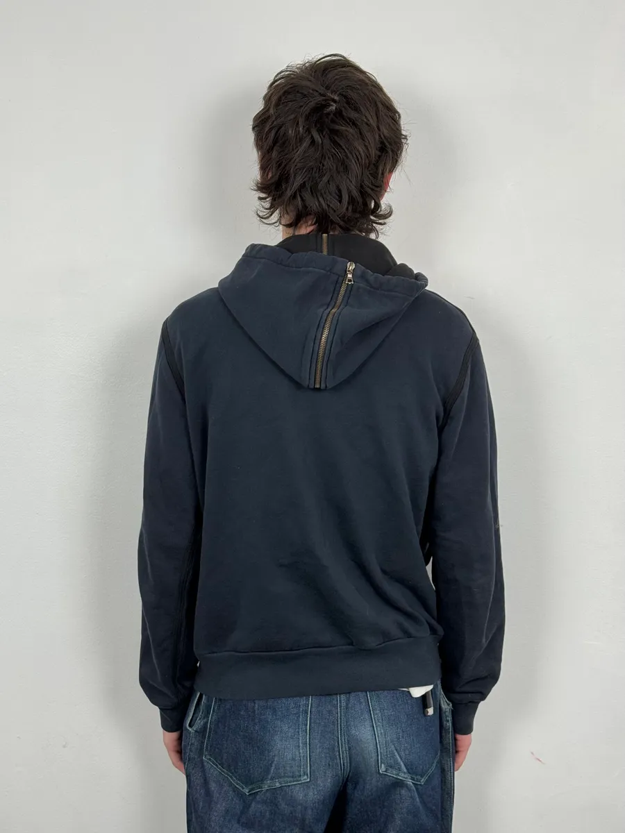 Dries Van Noten Navy Sergent Zip-up Hoodie - Image 3
