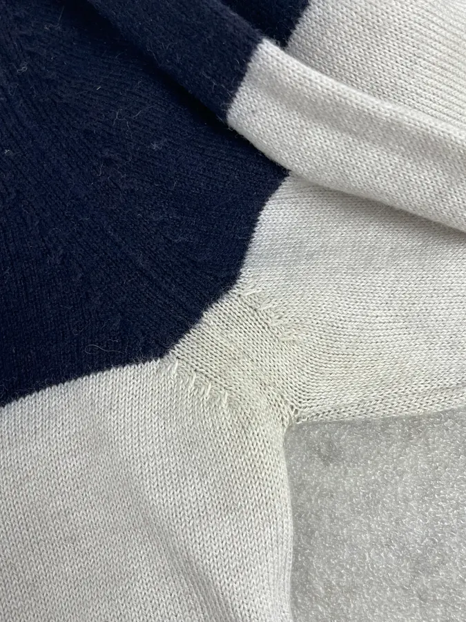 Dries Van Noten Navy & White Striped Sweater - Image 12