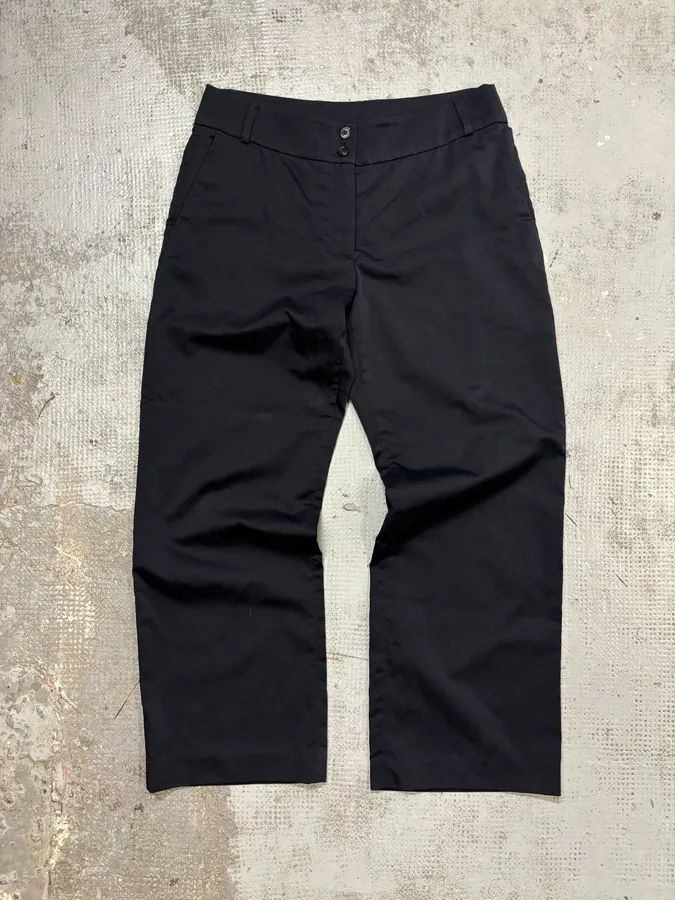 Dries Van Noten Navy Wool Slim Pants