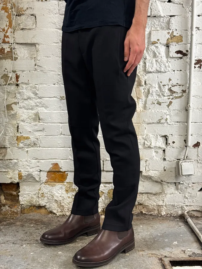 Dries Van Noten Navy Wool Slim Pants - Image 3
