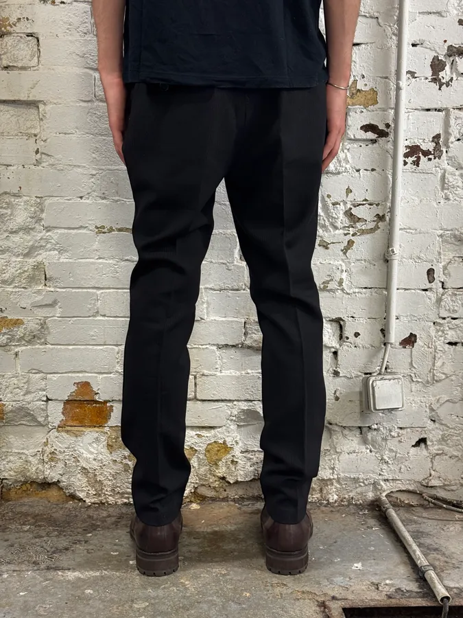 Dries Van Noten Navy Wool Slim Pants - Image 4