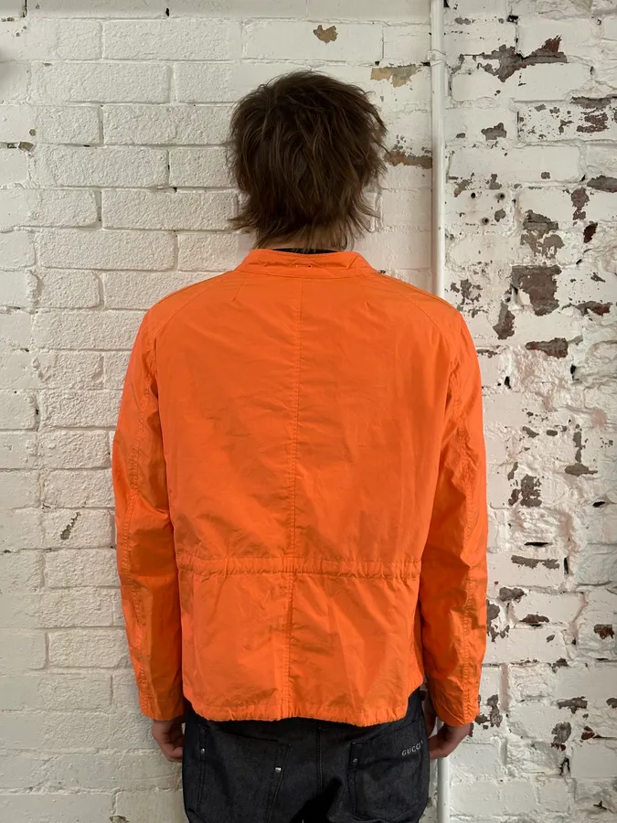 Dries Van Noten Orange Nylon Cargo Light Jacket - Image 3