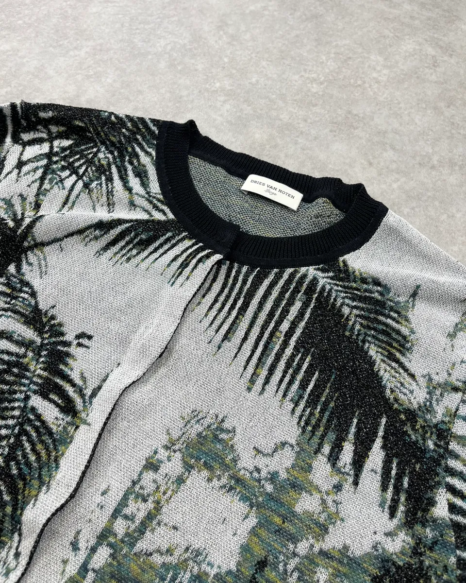 Dries Van Noten Palm Tree White Cardigan - Image 5
