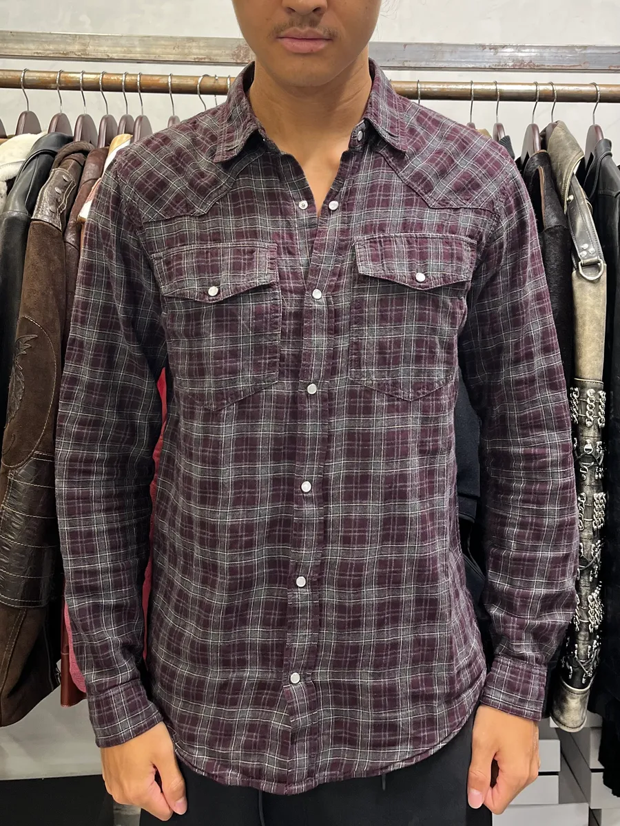 Dries Van Noten Red & Green Checked Western Shirt - Image 2