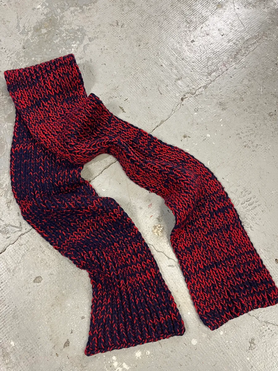 Dries Van Noten Red Wool Scarf