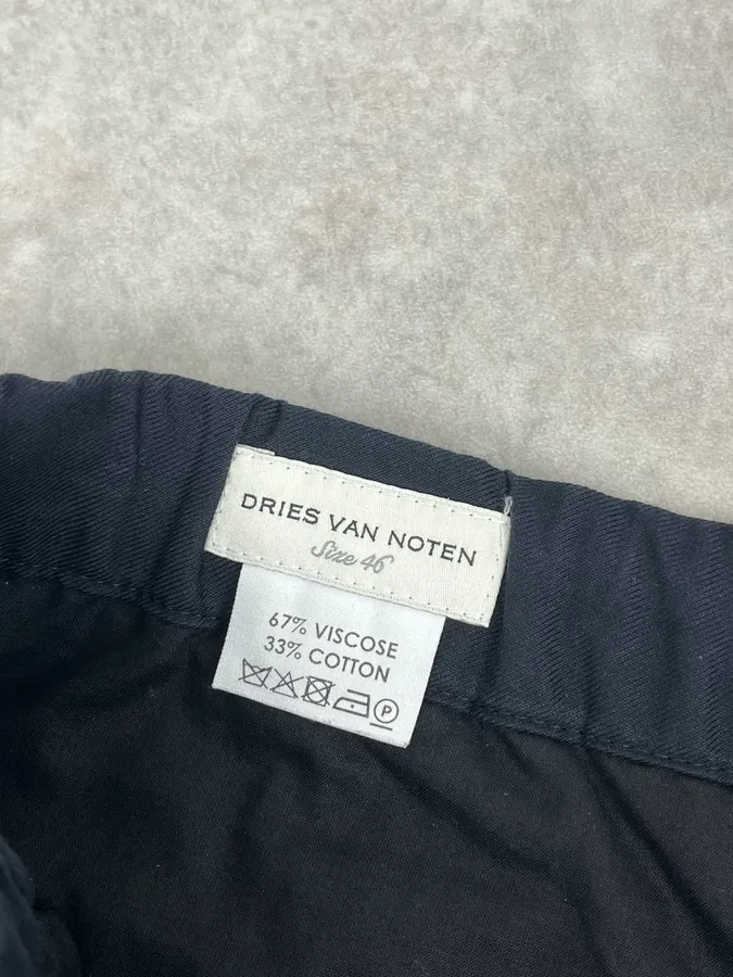 Dries Van Noten Two Tones Navy & Black Pants - Image 9