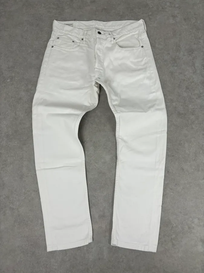 Dries Van Noten White Minimalist Denim Jeans