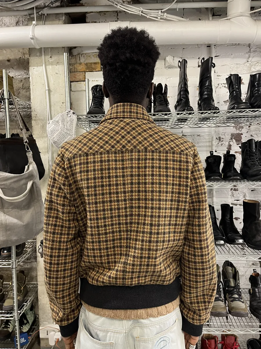 Dries Van Noten Wool Tartan Camel Jacket - Image 4