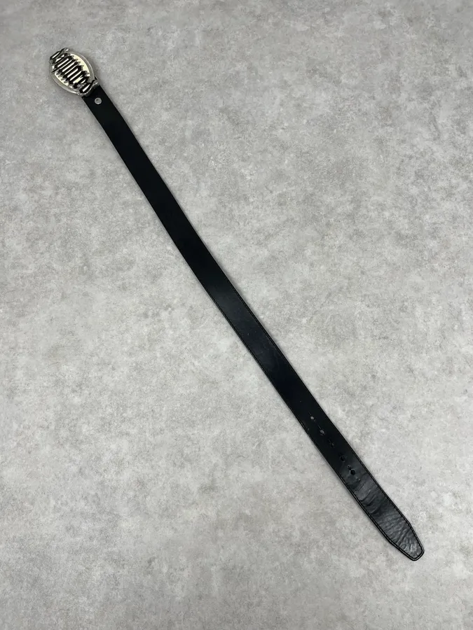 Dsquared2 Black Gothic Leather Belt - Image 7