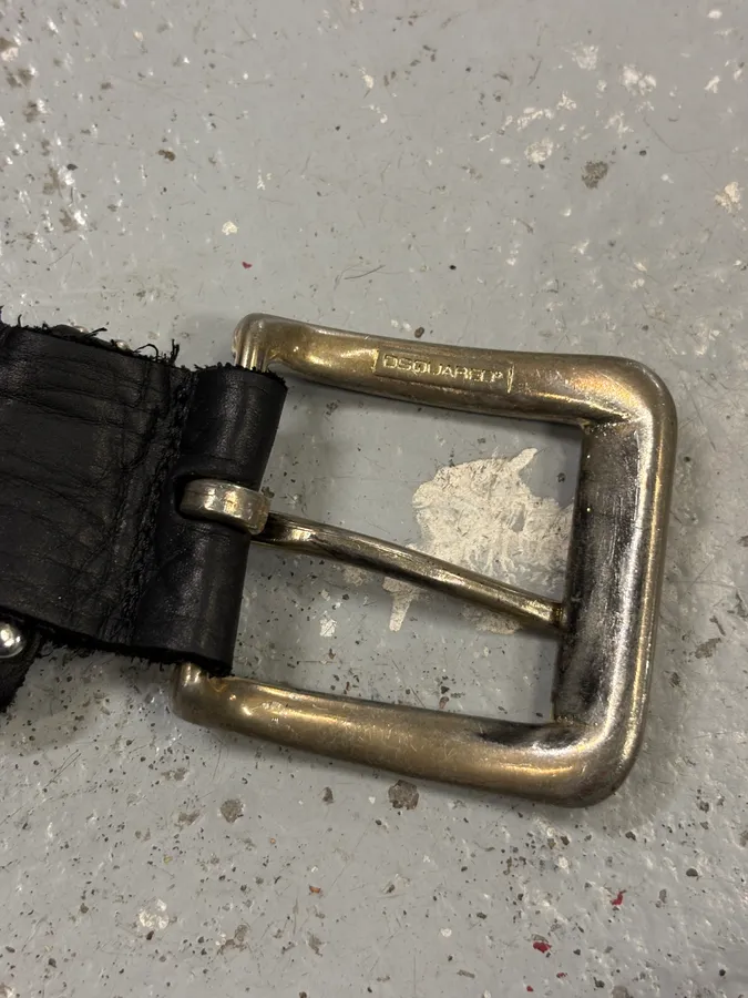 Dsquared2 Black Leather Studded Belt - Image 9
